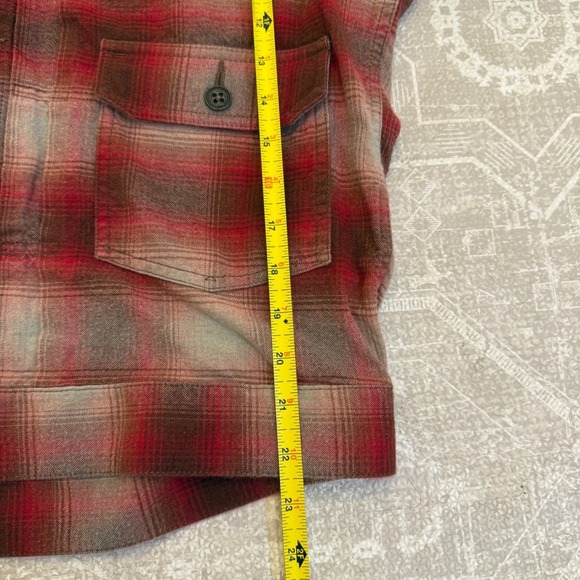 RRL Ralph Lauren Jacket Mens Large Wool Blend Plaid Red - Picture 6 of 6
